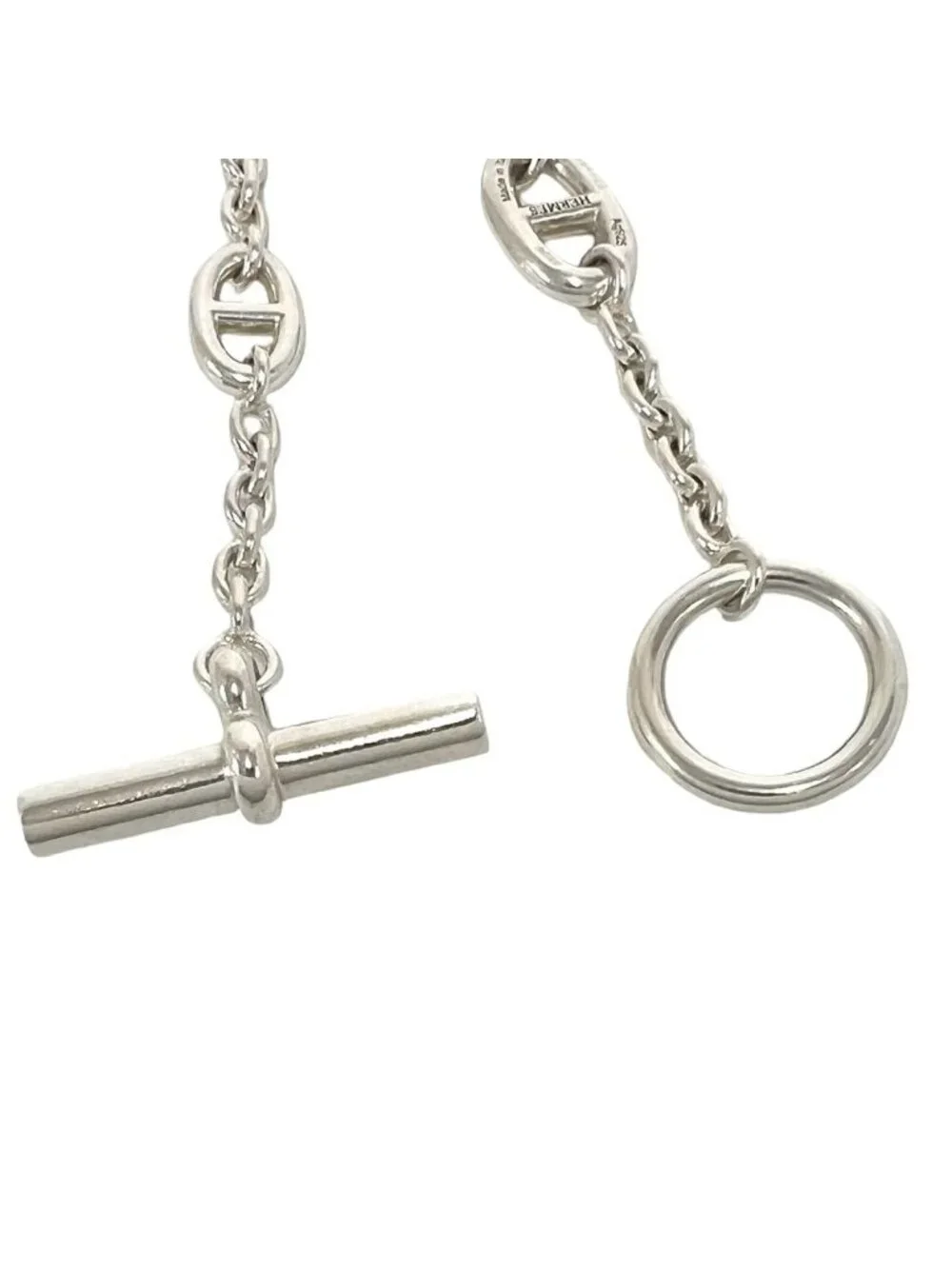 Hermes Chaine D'Ancre Farandole LG Bracelet 925 Sterling Silver